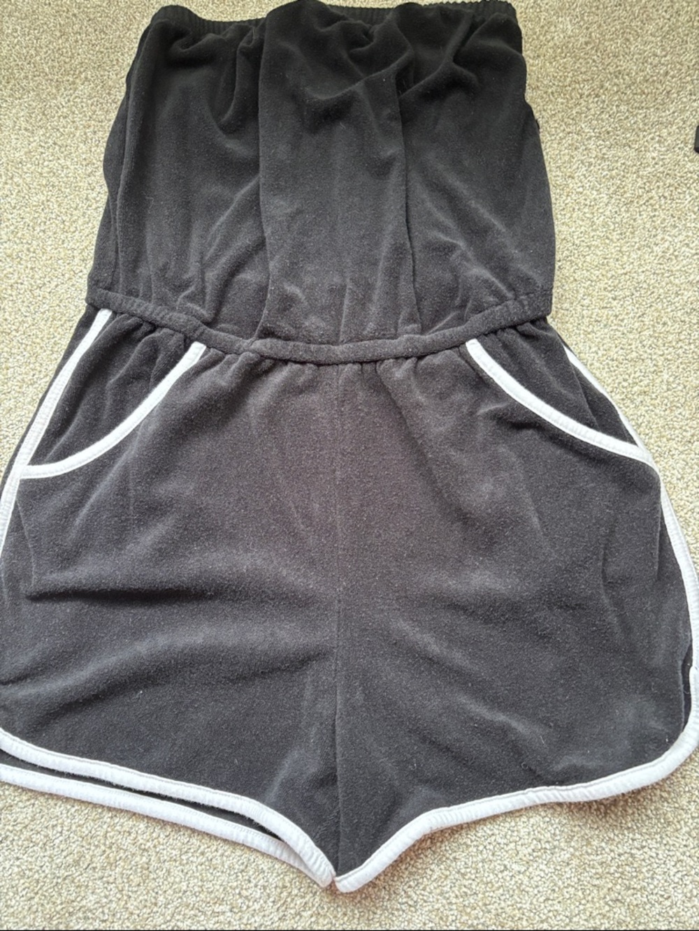 flirtitude Black Athletic Shorts with White Trim